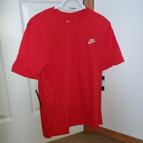 Nike Embroidered Shirt Red  Medium,  unisex - Picture 1 of 6